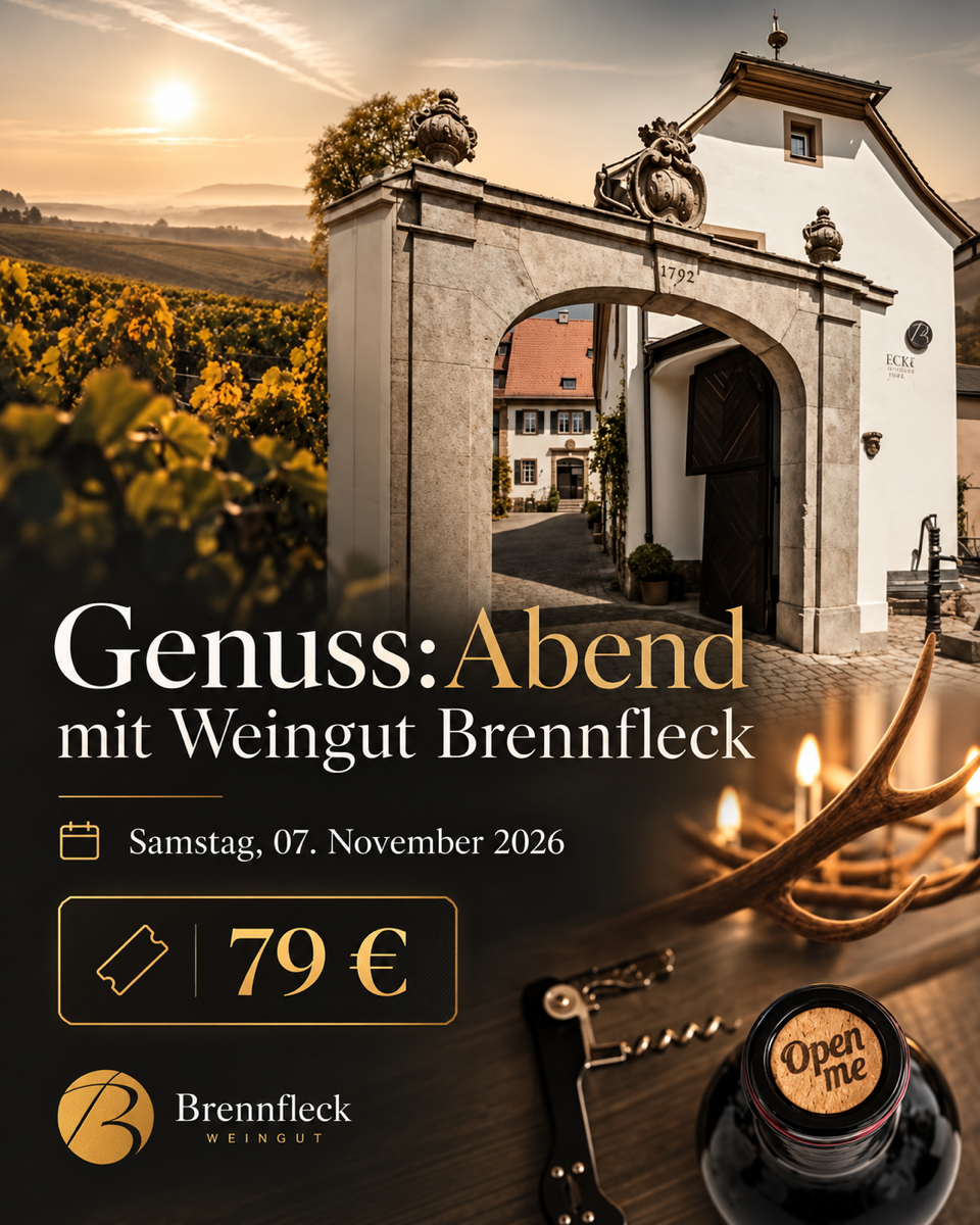 Genuss:Abend 07.11.26 / Brennfleck </br> Gänge-Menü